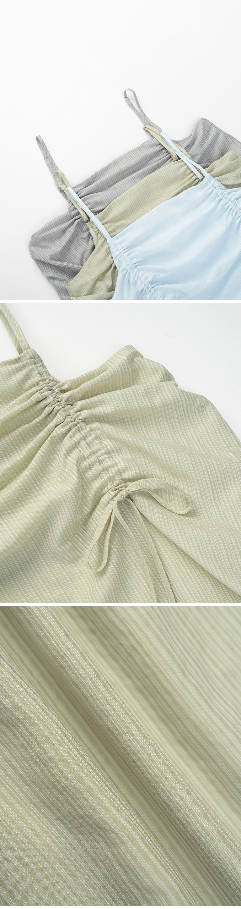 春1尚未收到---ドローストリングキャミソール 3色展開