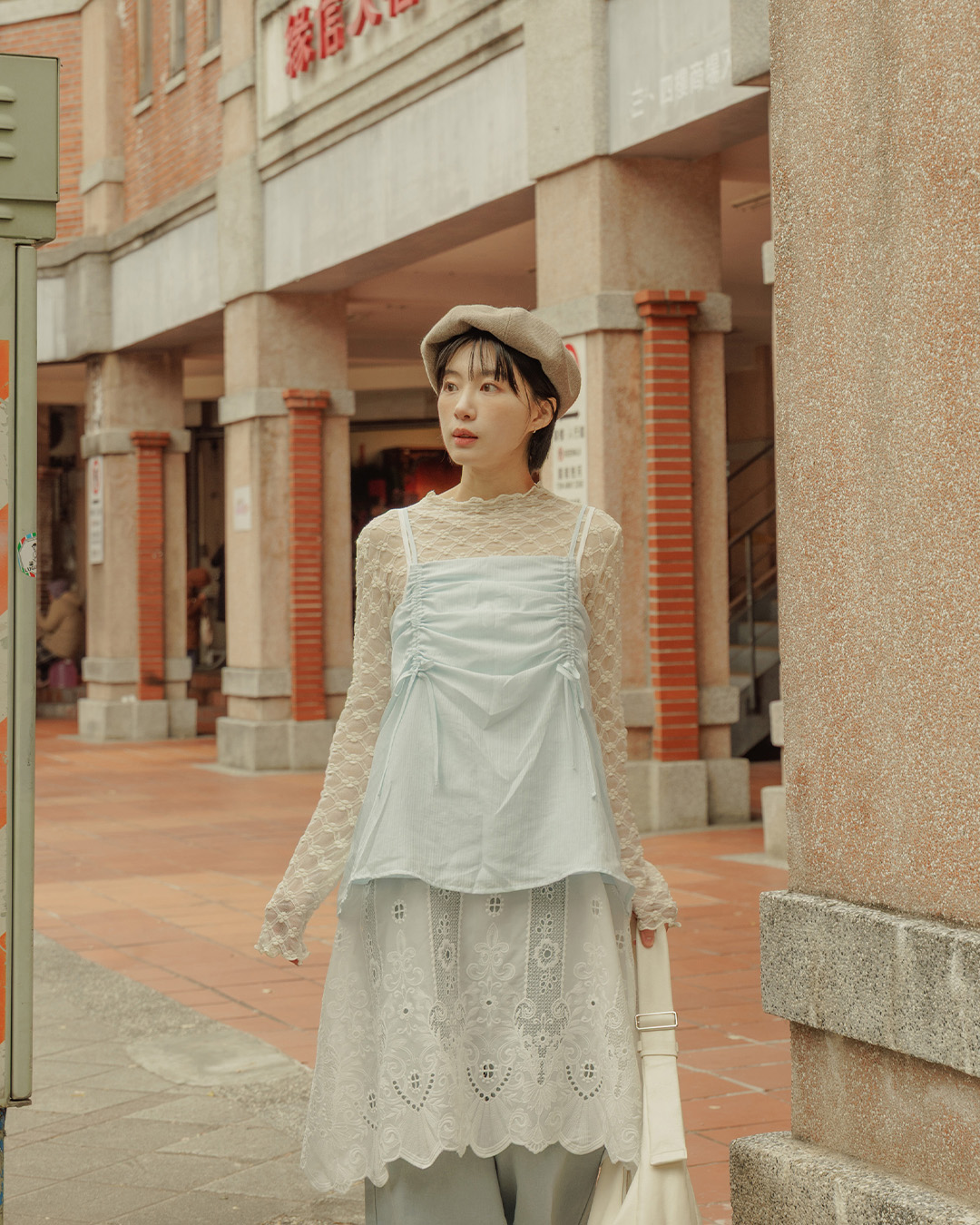 春1尚未收到---ドローストリングキャミソール 3色展開