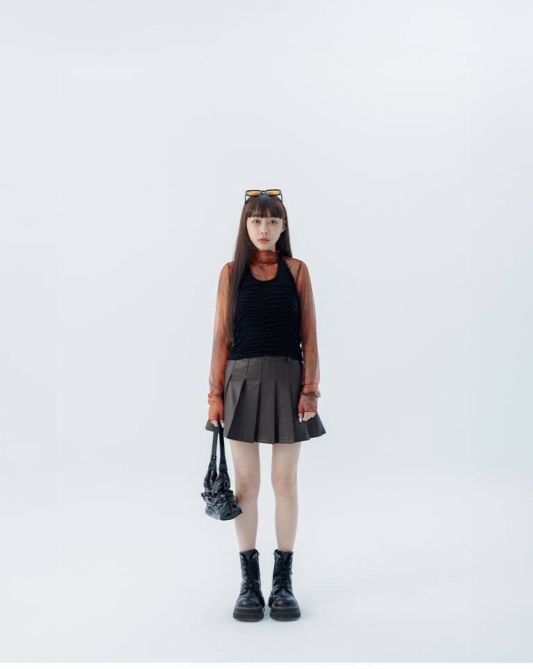 ネックリボントップス 4色展開