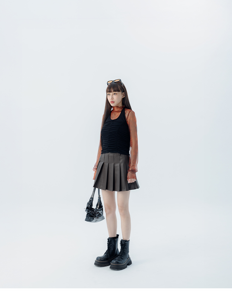 ネックリボントップス 4色展開