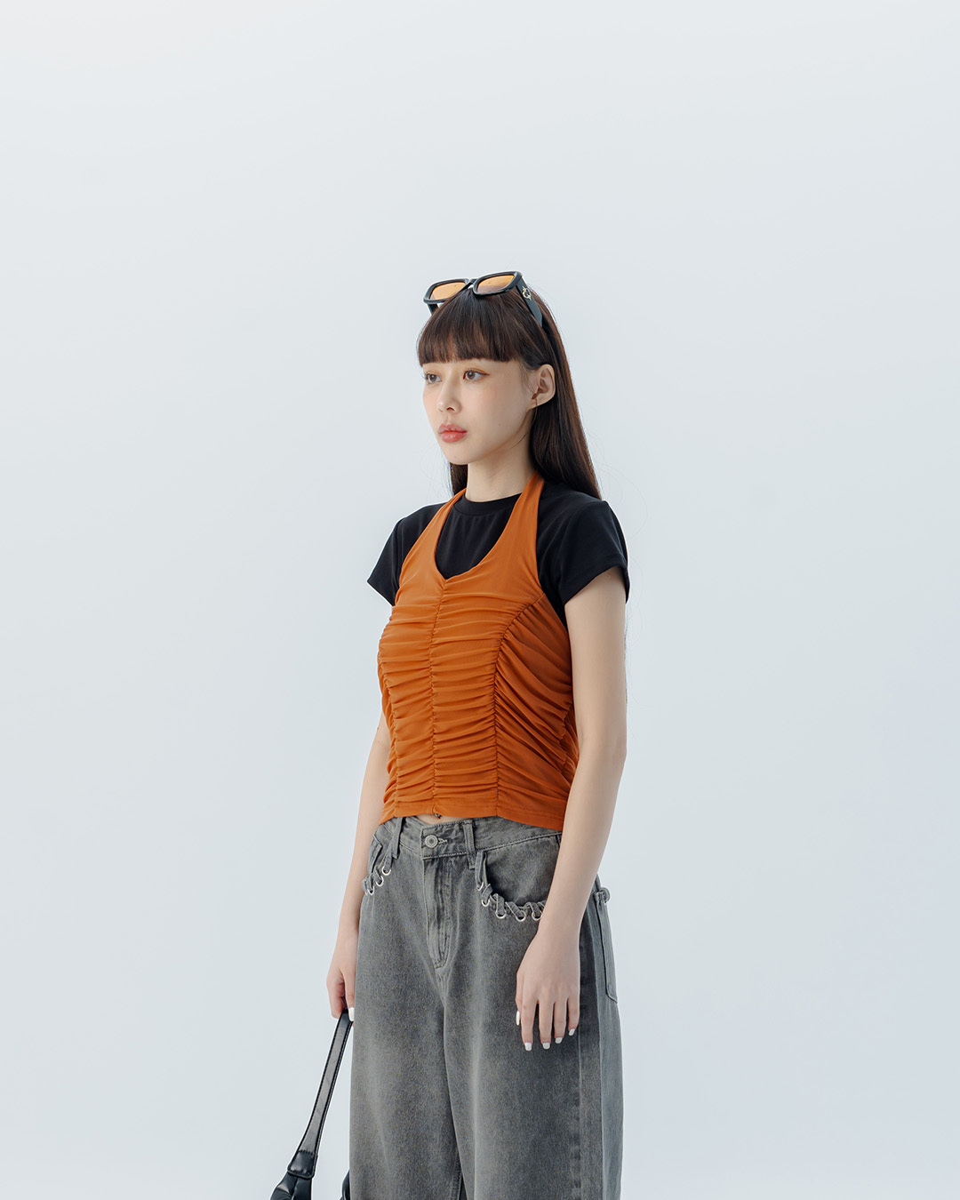 ネックリボントップス 4色展開