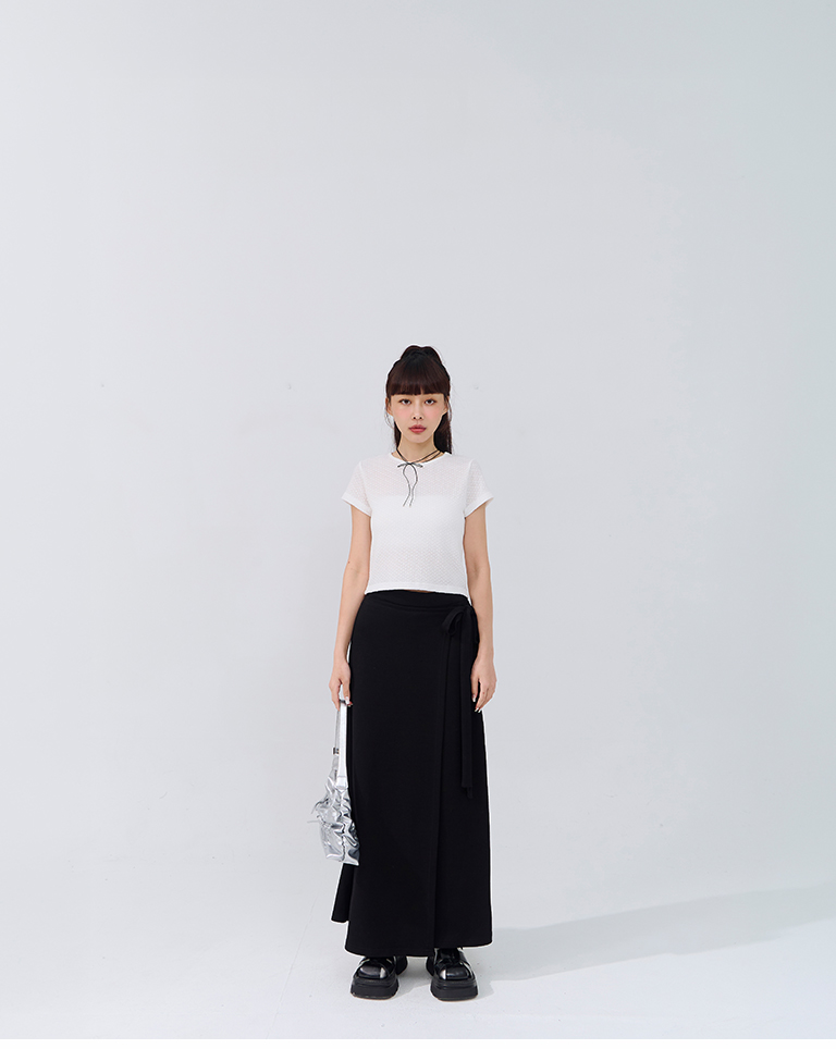 ジャカードクロップドトップス 4色展開