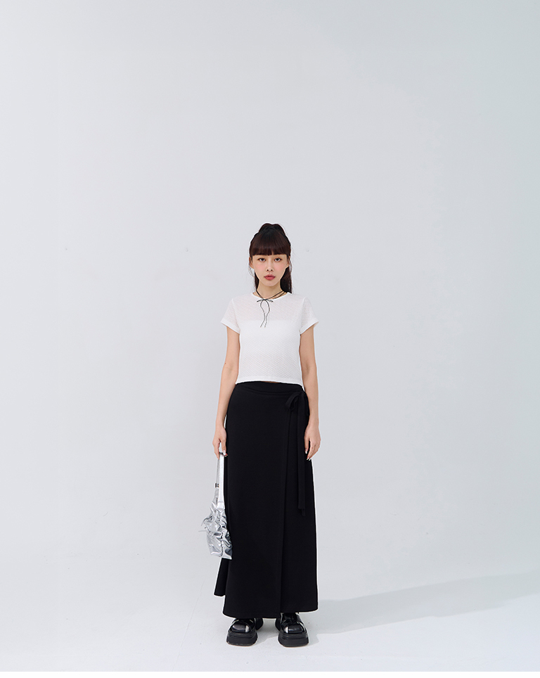 ジャカードクロップドトップス 4色展開