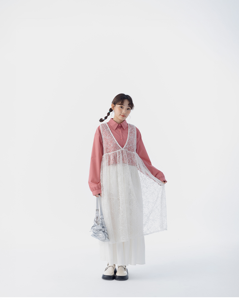 リバーシブルレースベスト