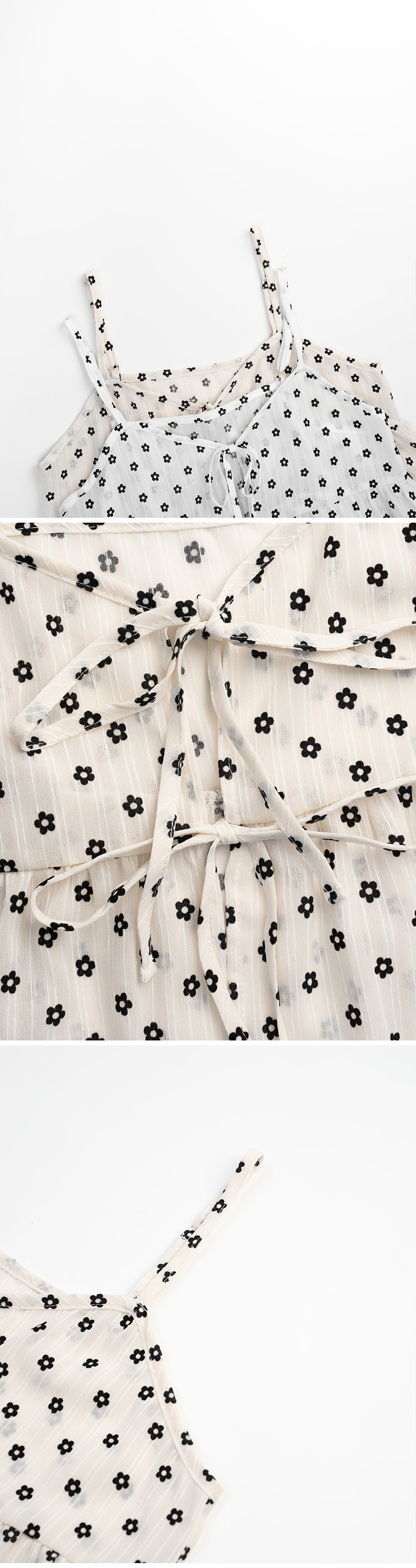 フラワー刺繍キャミベスト 2色展開