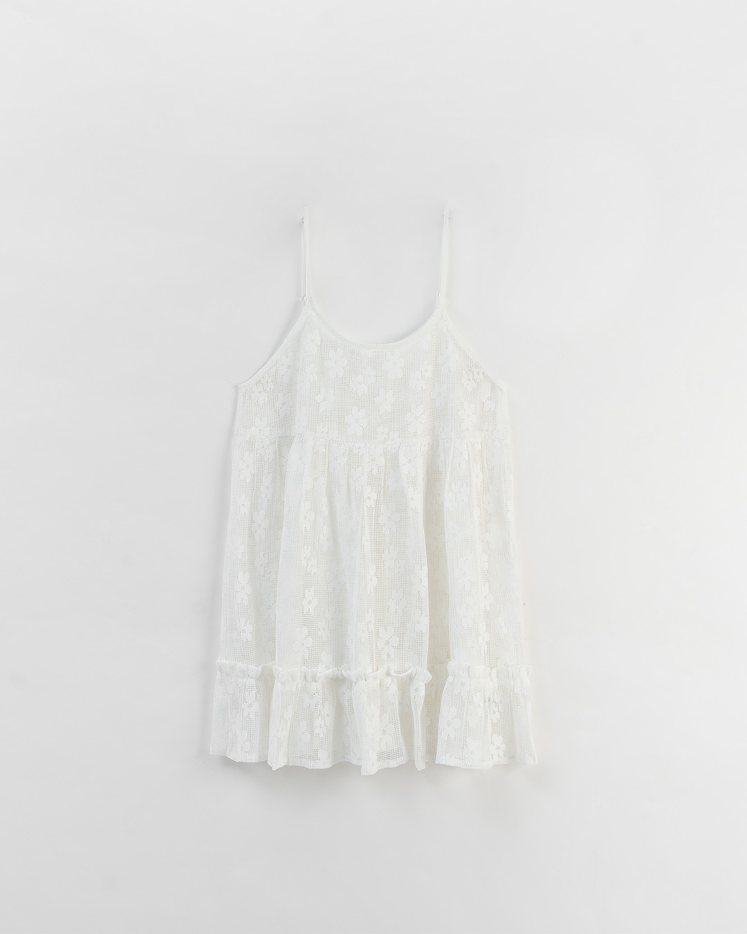 透かしジャカードキャミベスト ホワイト