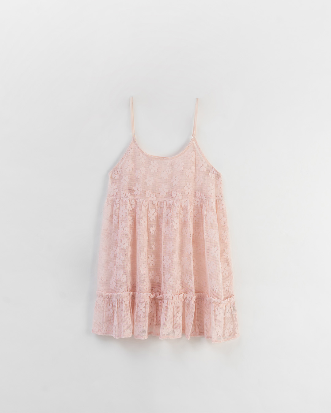 透かしジャカードキャミベスト ピンク
