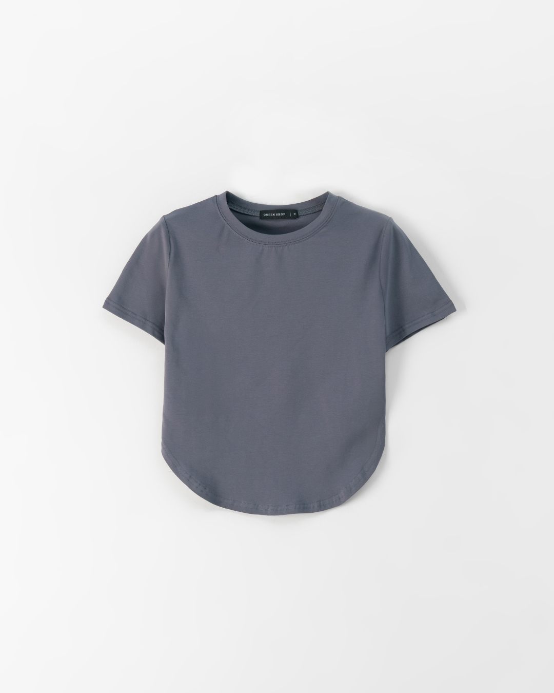 接触冷感ラウンドヘムクルーネックTシャツ 5色展開