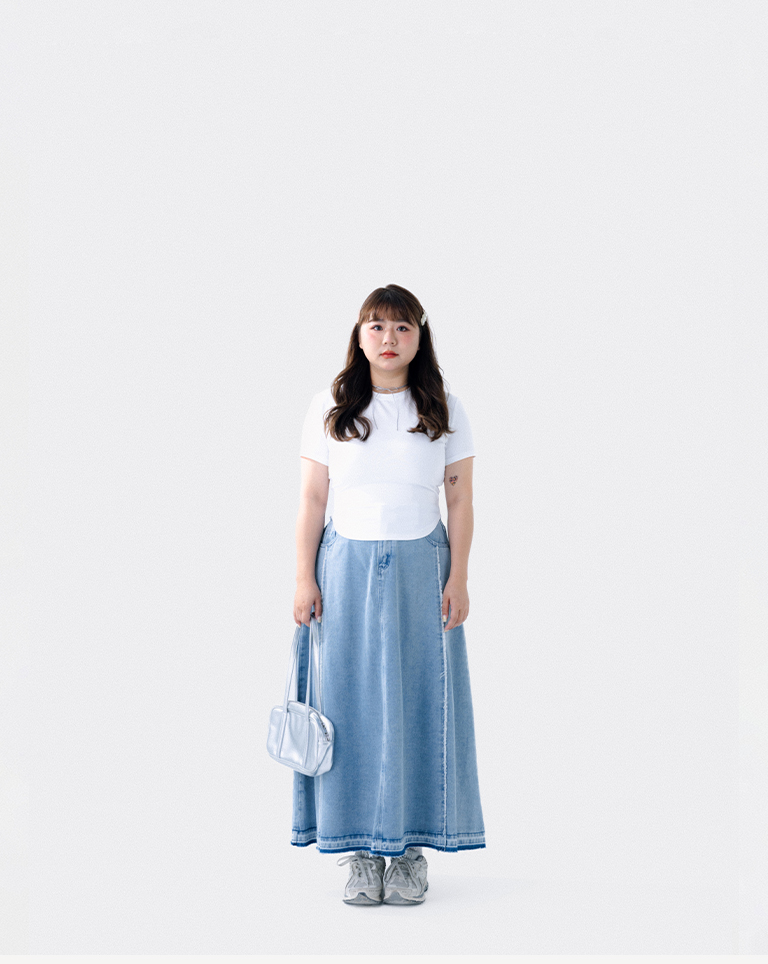 接触冷感ラウンドヘムクルーネックTシャツ 5色展開