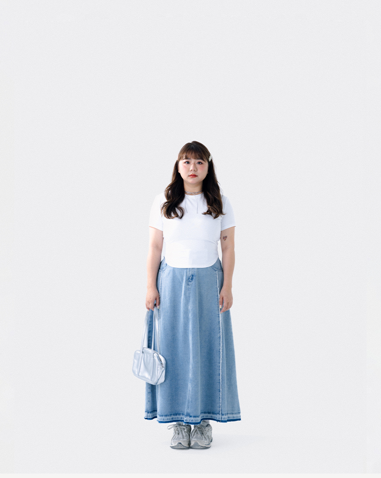 接触冷感ラウンドヘムクルーネックTシャツ 5色展開