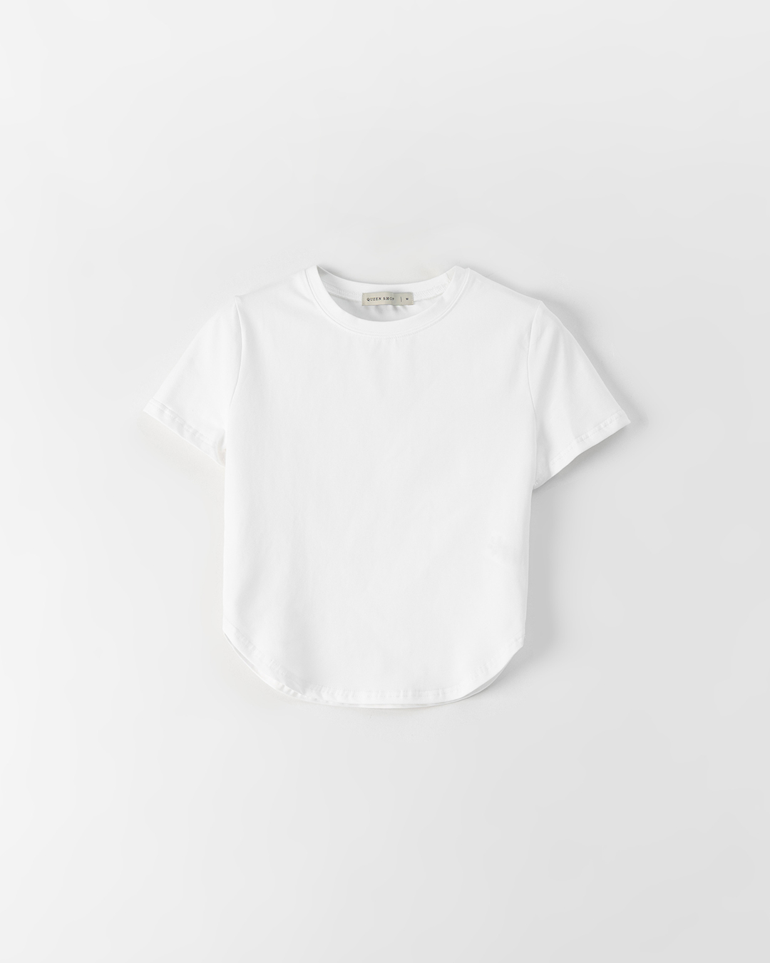 接触冷感ラウンドヘムクルーネックTシャツ 5色展開