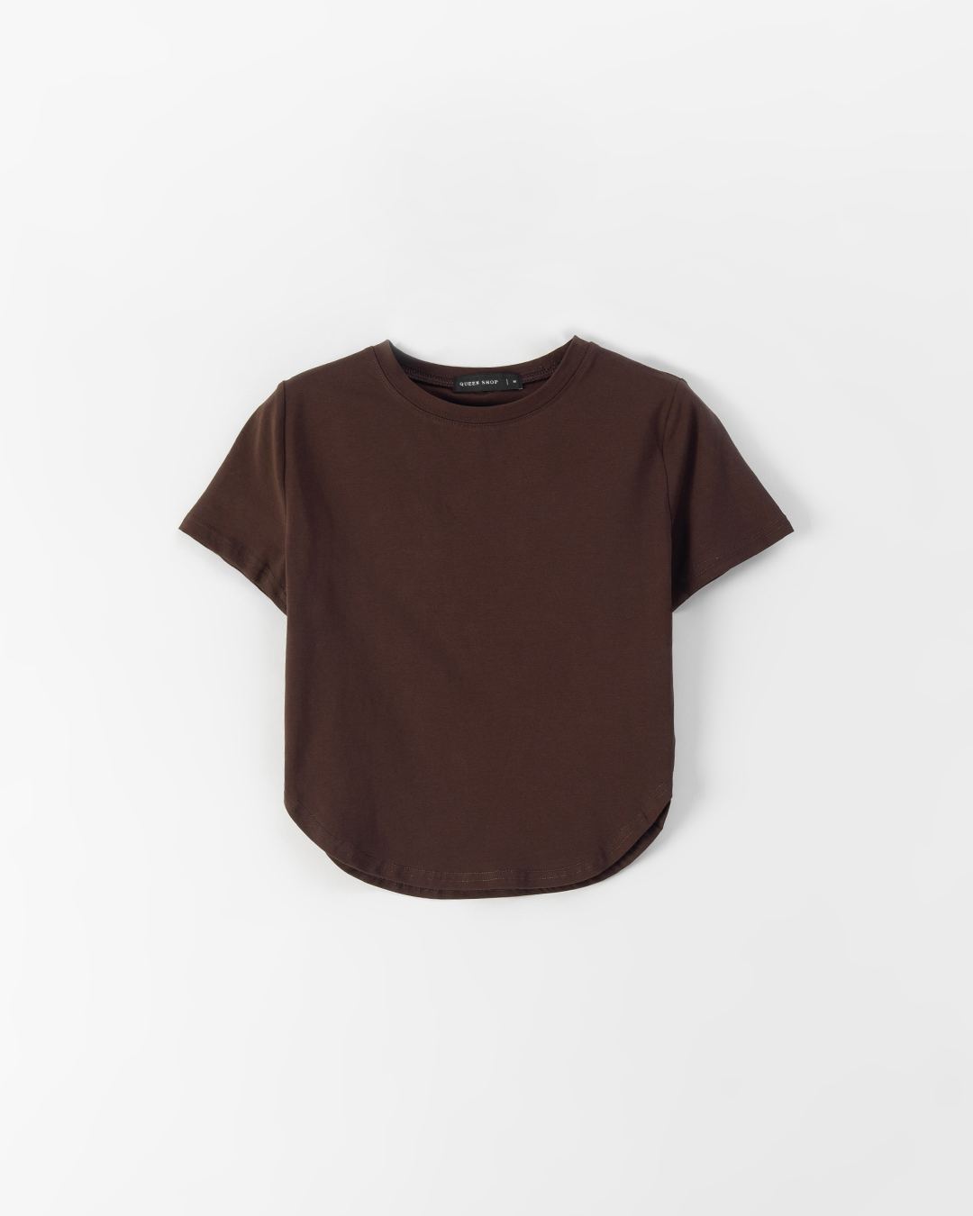 接触冷感ラウンドヘムクルーネックTシャツ 5色展開