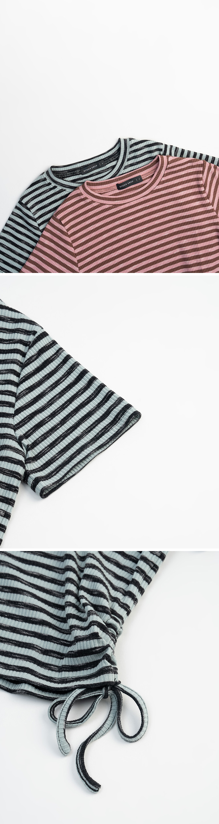 ストライプギャザーコードトップス 2色展開