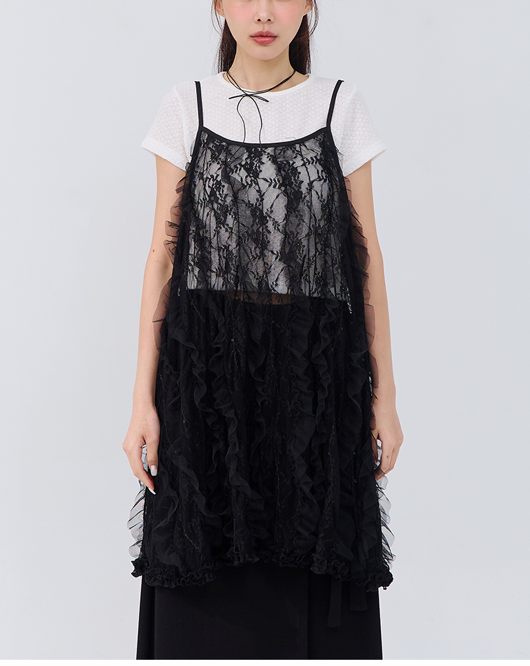 レースシアーキャミベスト 2色展開