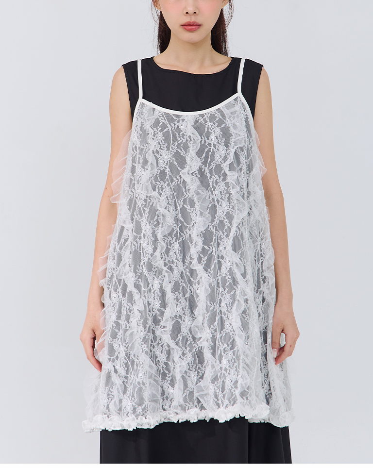 レースシアーキャミベスト 2色展開