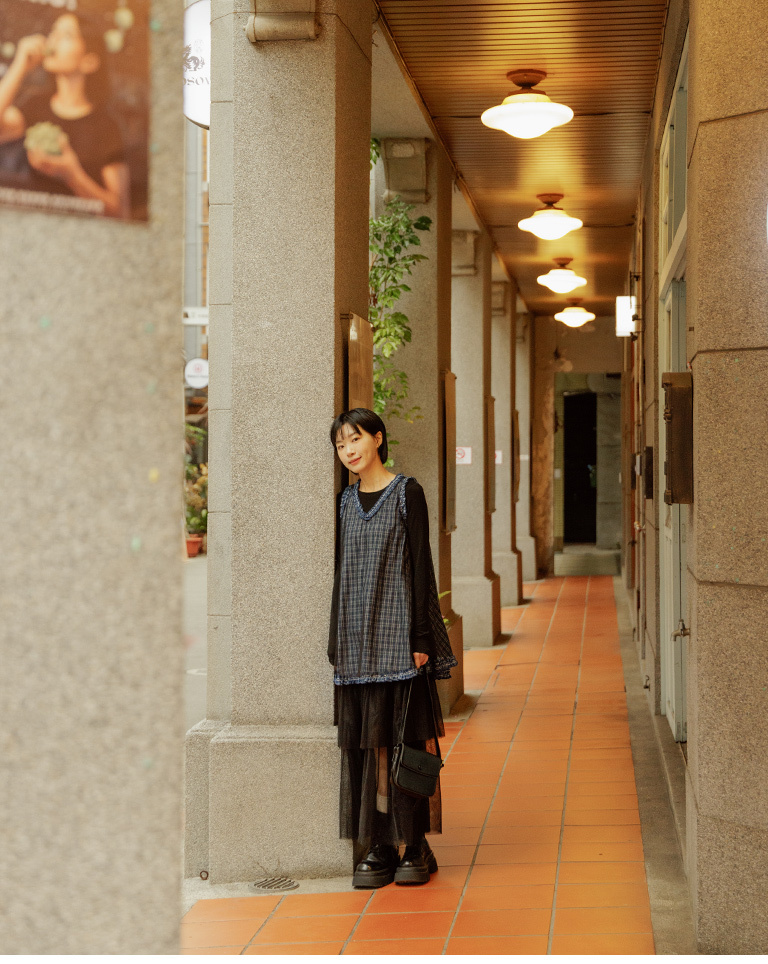 春1尚未收到---ダブルレイヤーチェックワンピース 2色展開