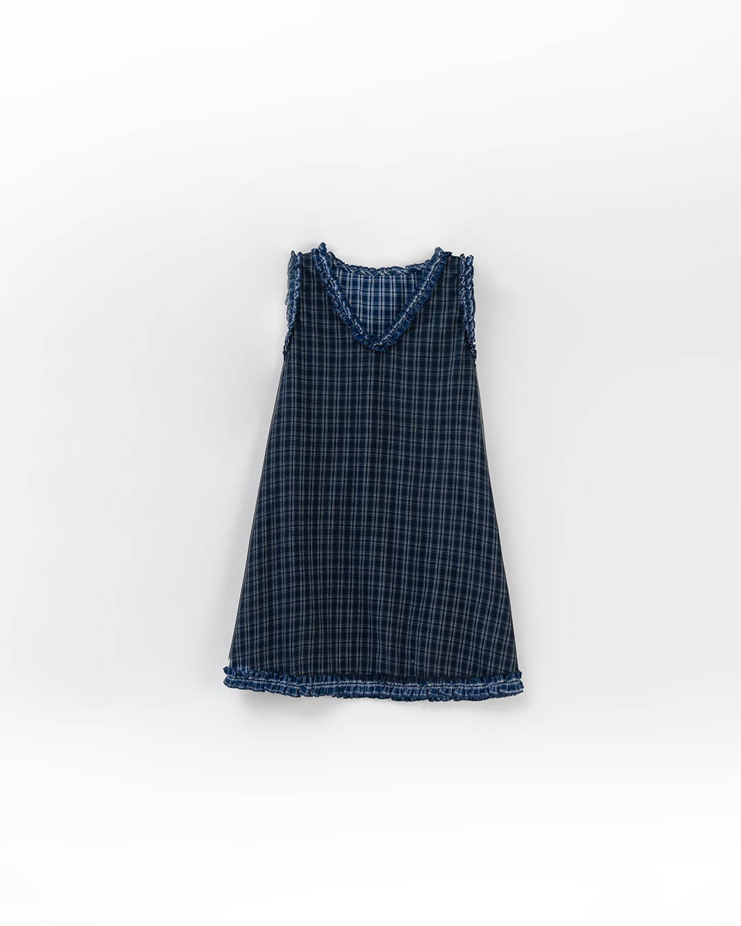 春1尚未收到---ダブルレイヤーチェックワンピース 2色展開