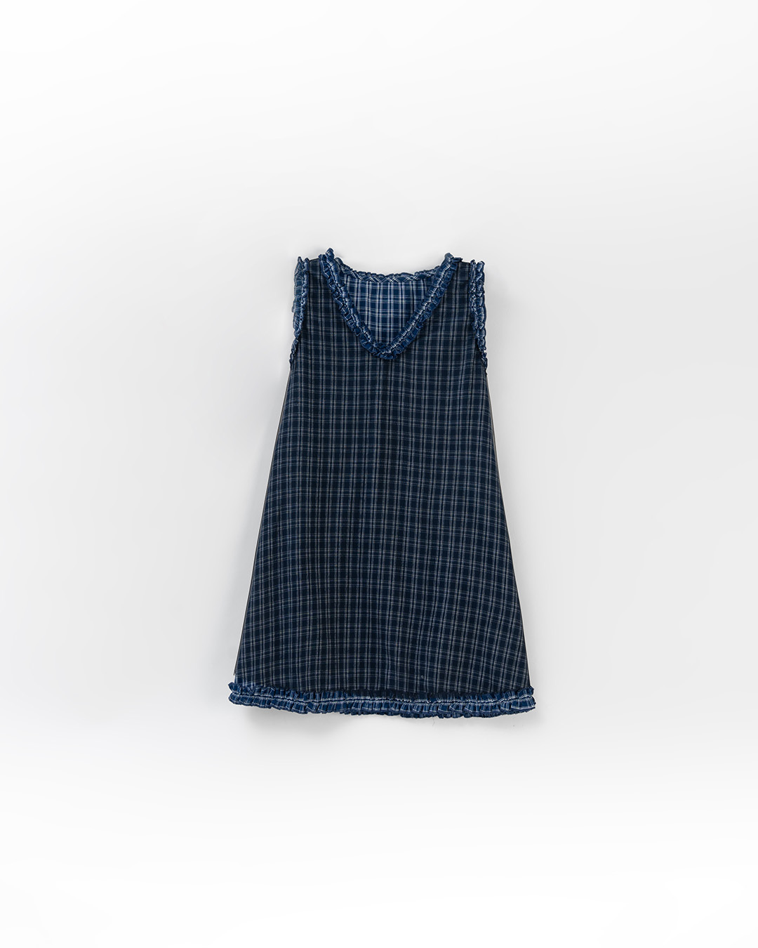 春1尚未收到---ダブルレイヤーチェックワンピース 2色展開