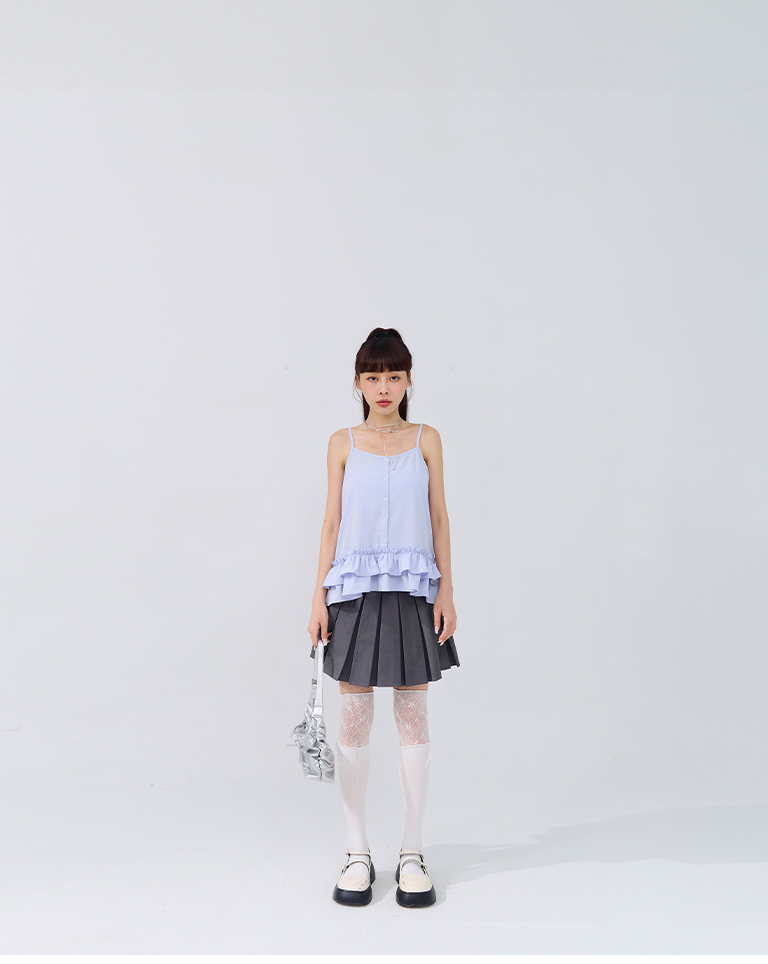 立体ドットフリルキャミベスト 3色展開