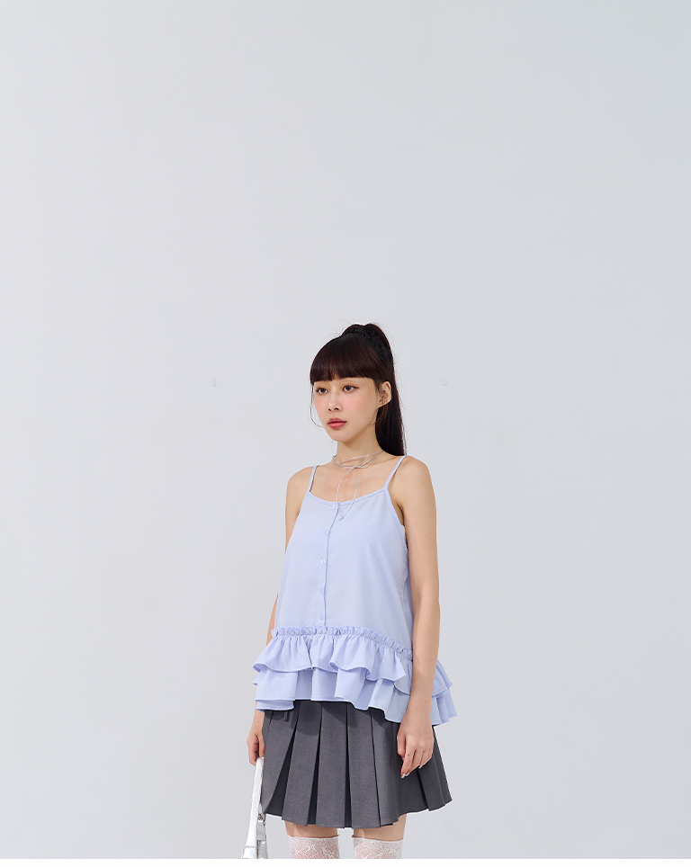 立体ドットフリルキャミベスト 3色展開