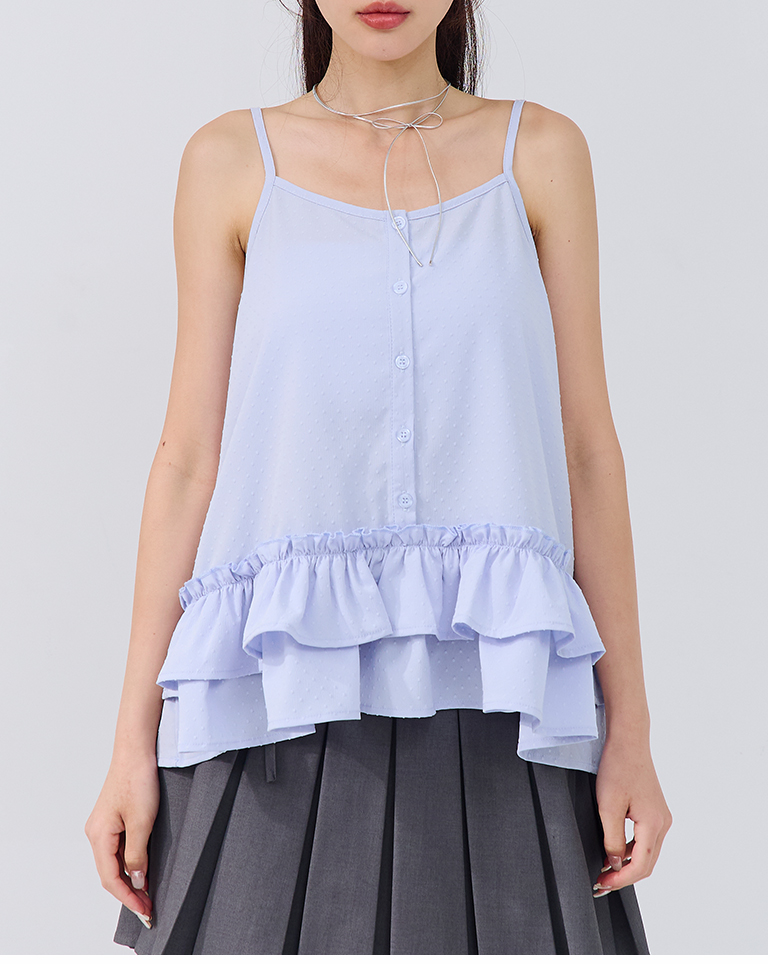 立体ドットフリルキャミベスト 3色展開