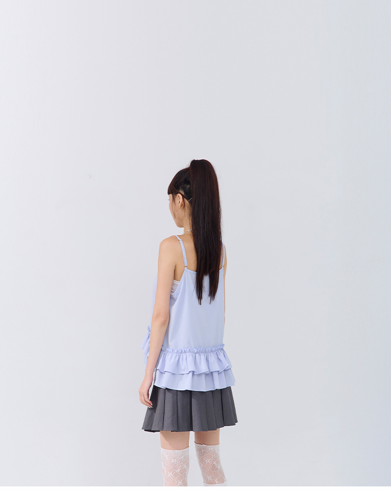 立体ドットフリルキャミベスト 3色展開