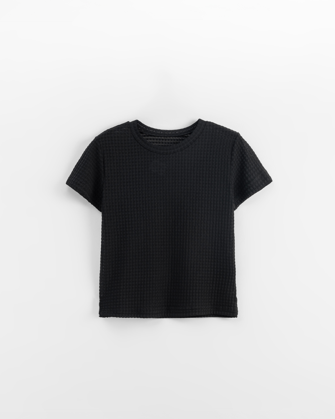 立体チェックシアーショートトップス 5色展開 S/M