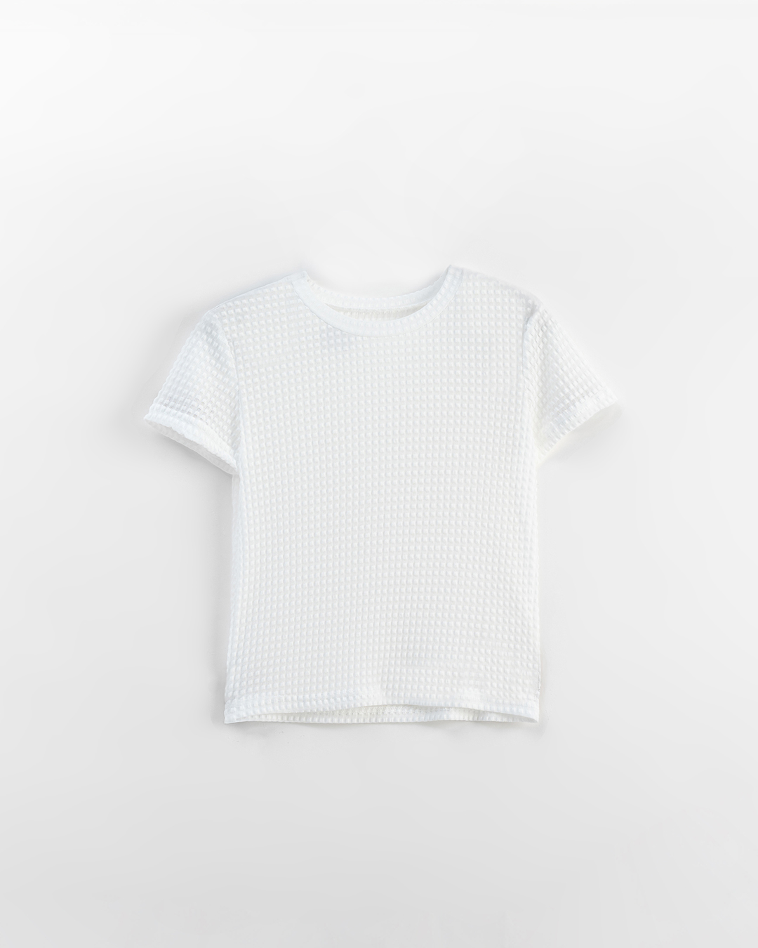 立体チェックシアーショートトップス 5色展開 S/M