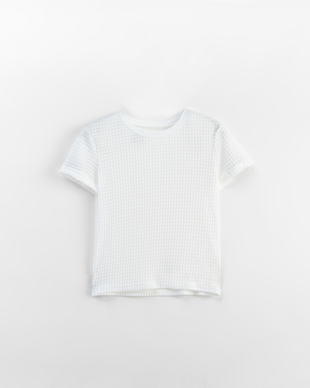 立体チェックシアーショートトップス 5色展開 S/M