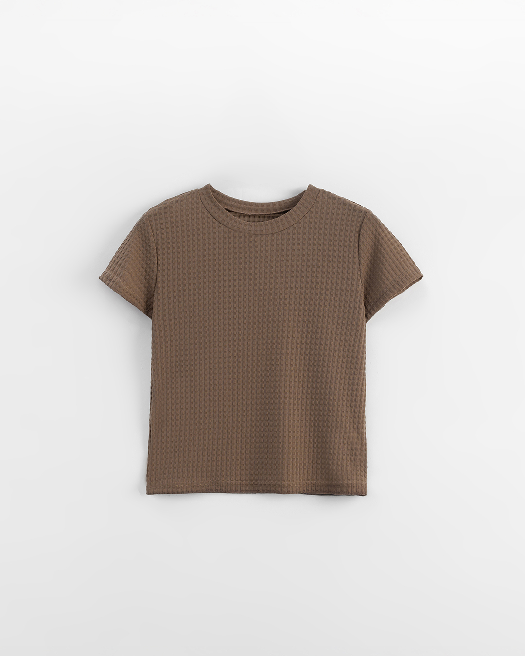 立体チェックシアーショートトップス 5色展開 S/M