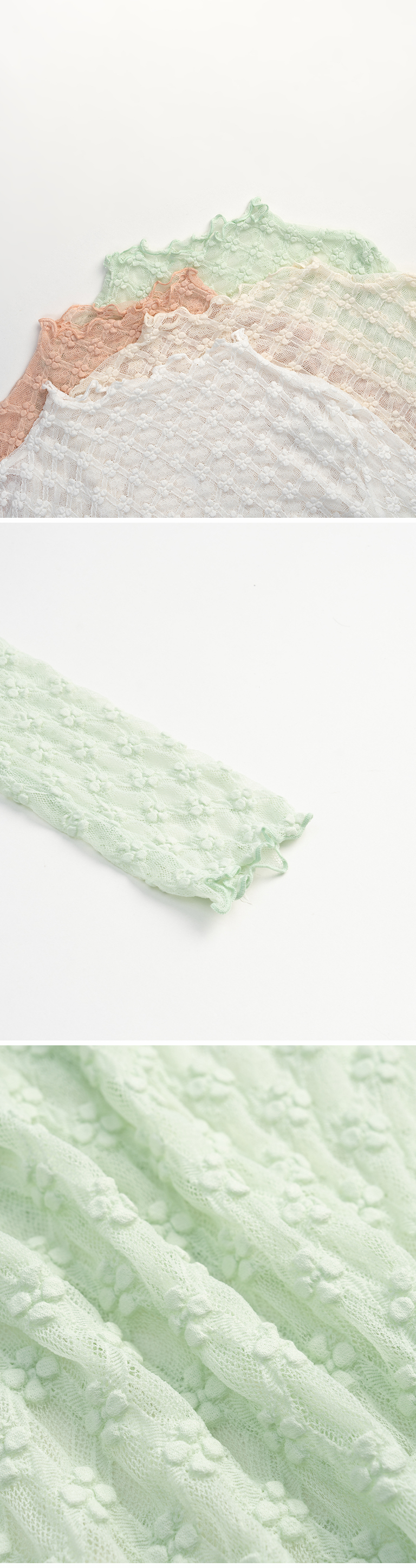 春1尚未收到---フラワー柄シアートップス 4色展開