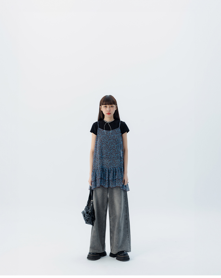 ヒョウ柄シアーベスト 2色展開