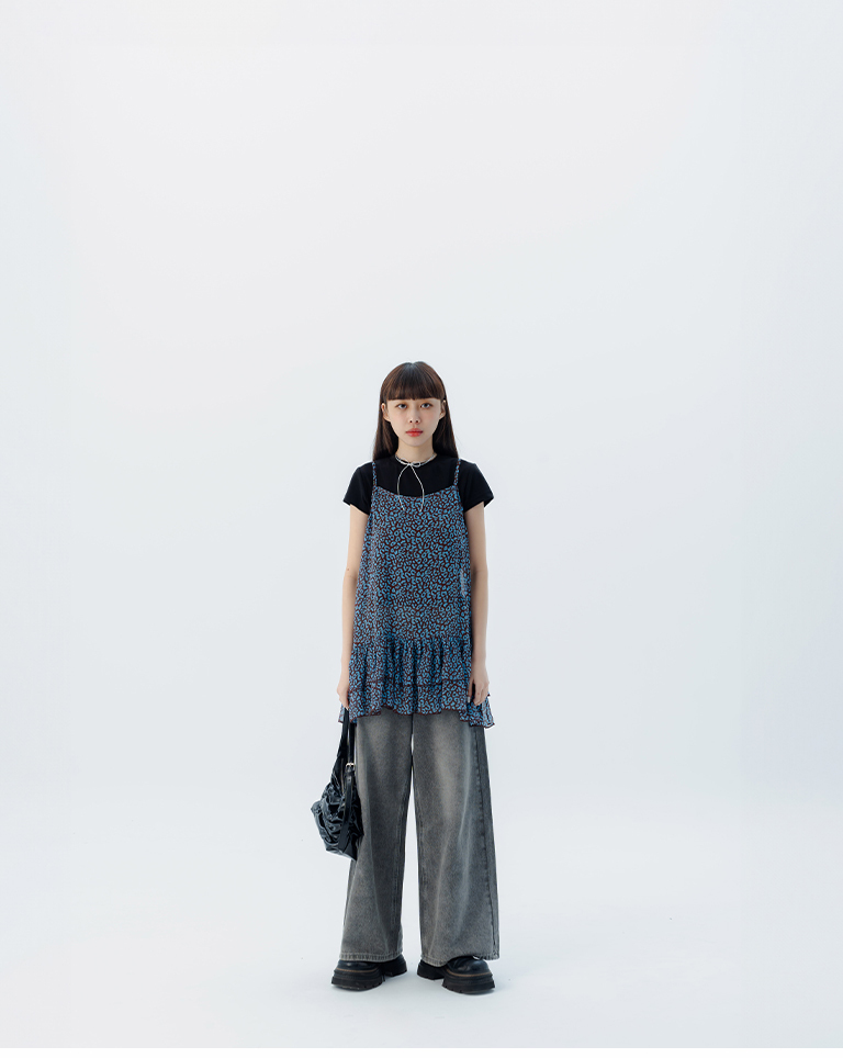 ヒョウ柄シアーベスト 2色展開