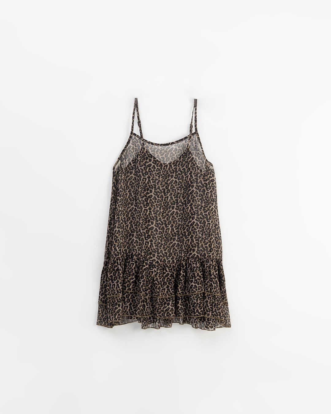 ヒョウ柄シアーベスト 2色展開