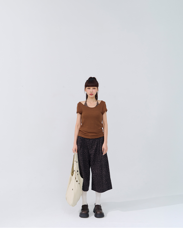 ジャカードウエストリボントップス 3色展開