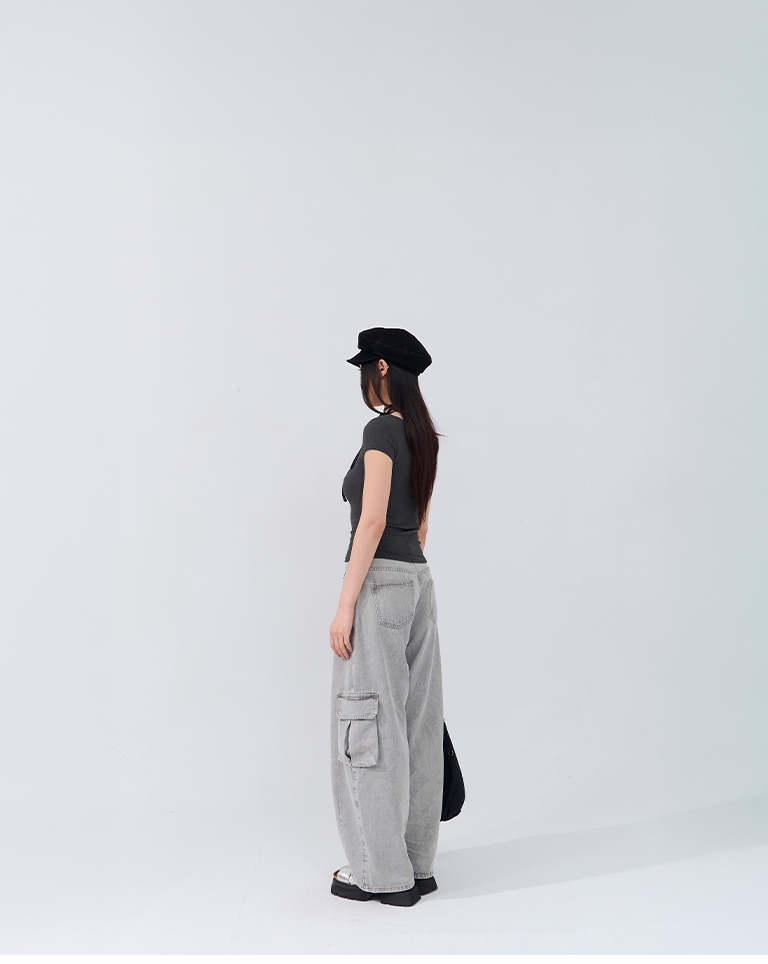 ジャカードウエストリボントップス 3色展開