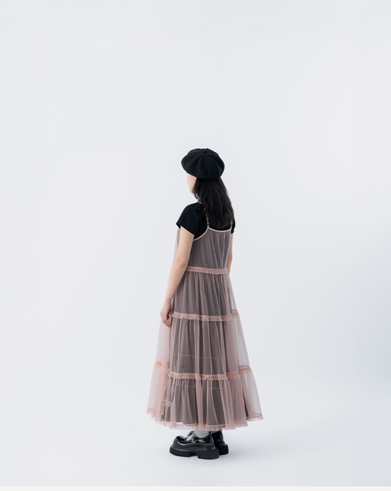 春8商未收到---チェックシアーキャミトップス 3色展開