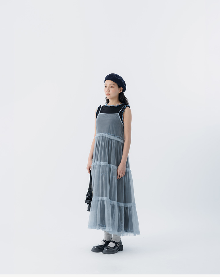春8商未收到---チェックシアーキャミトップス 3色展開
