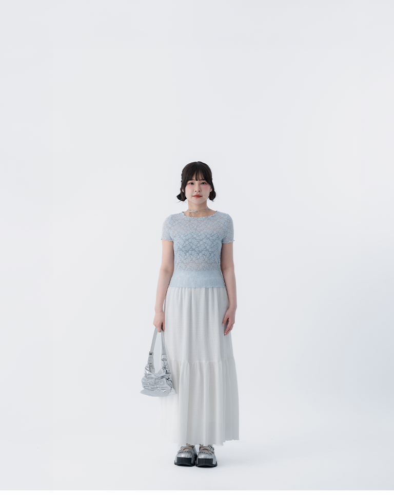 ジャカードメロウシアートップス 4色展開