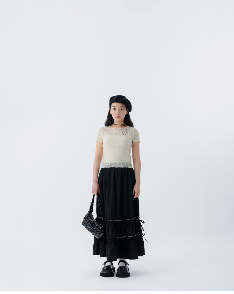 ジャカードメロウシアートップス 4色展開