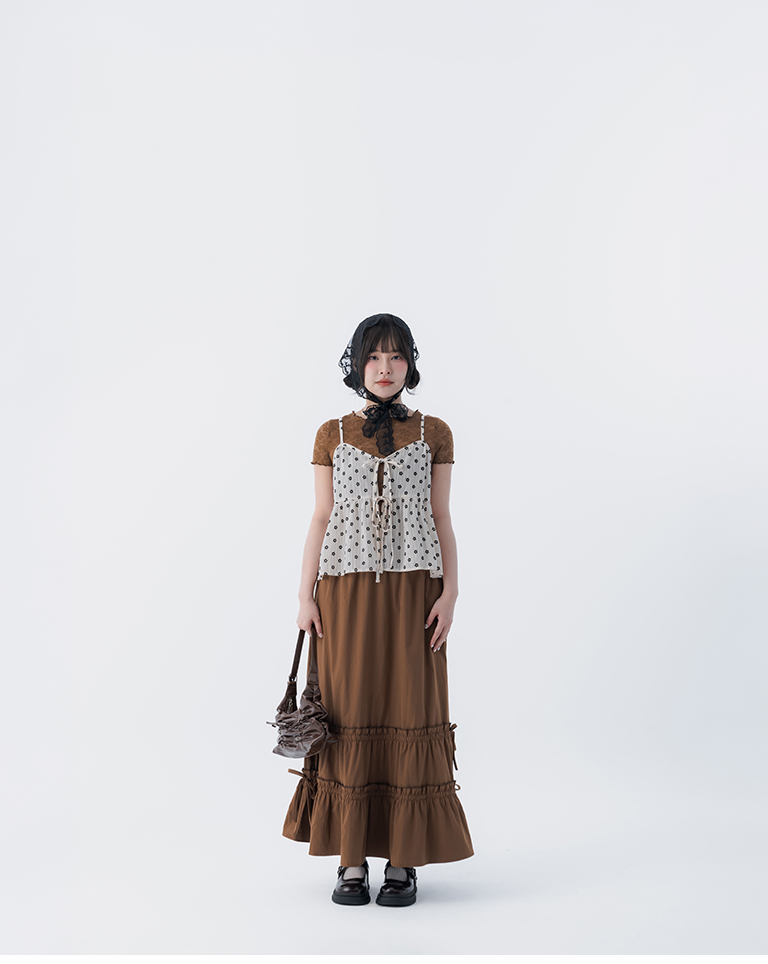 ジャカードメロウシアートップス 4色展開