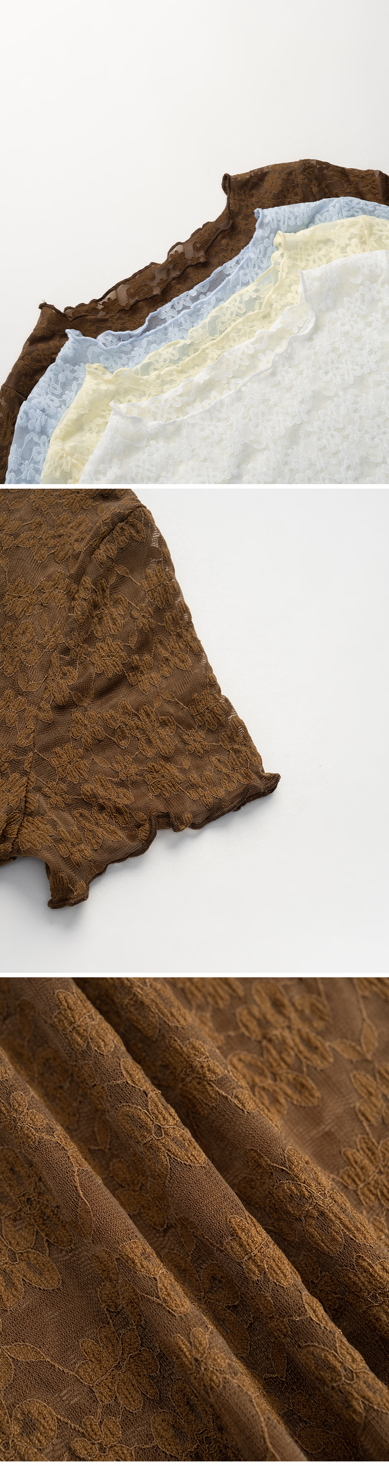 ジャカードメロウシアートップス 4色展開