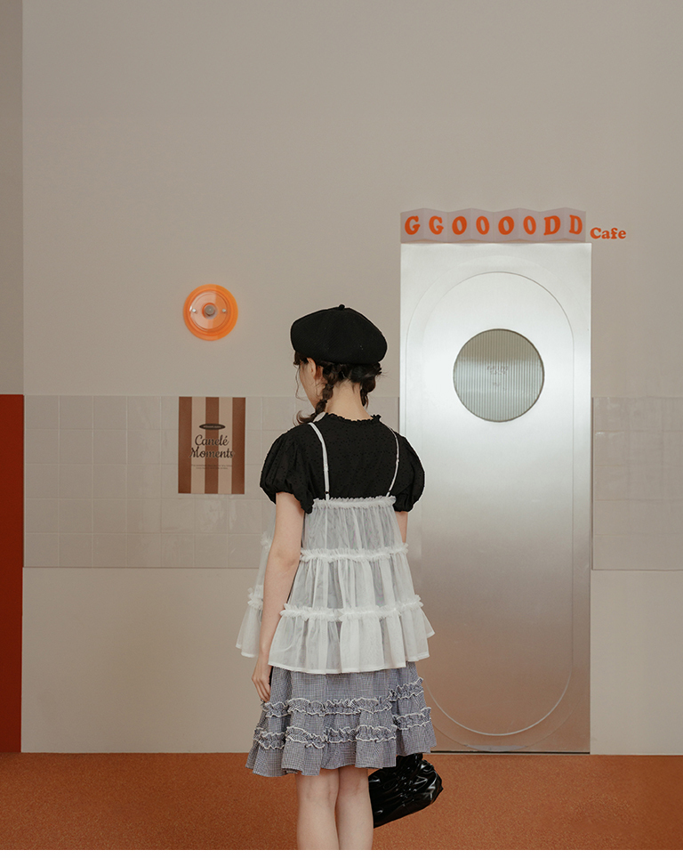 チュールフリルケーキキャミソール 4色展開