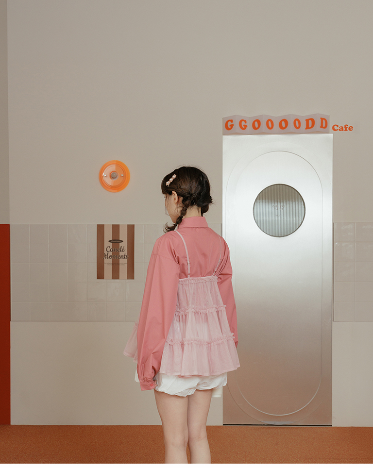 チュールフリルケーキキャミソール 4色展開