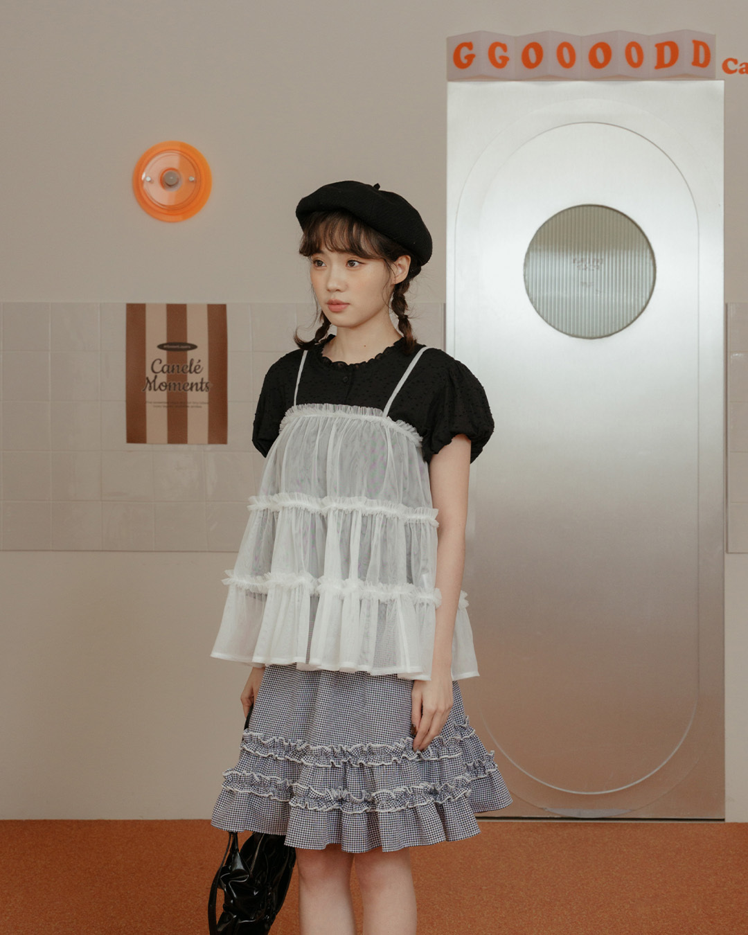 チュールフリルケーキキャミソール 4色展開