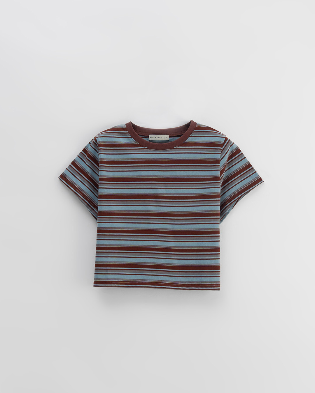 ストライプショート丈トップス 3色展開