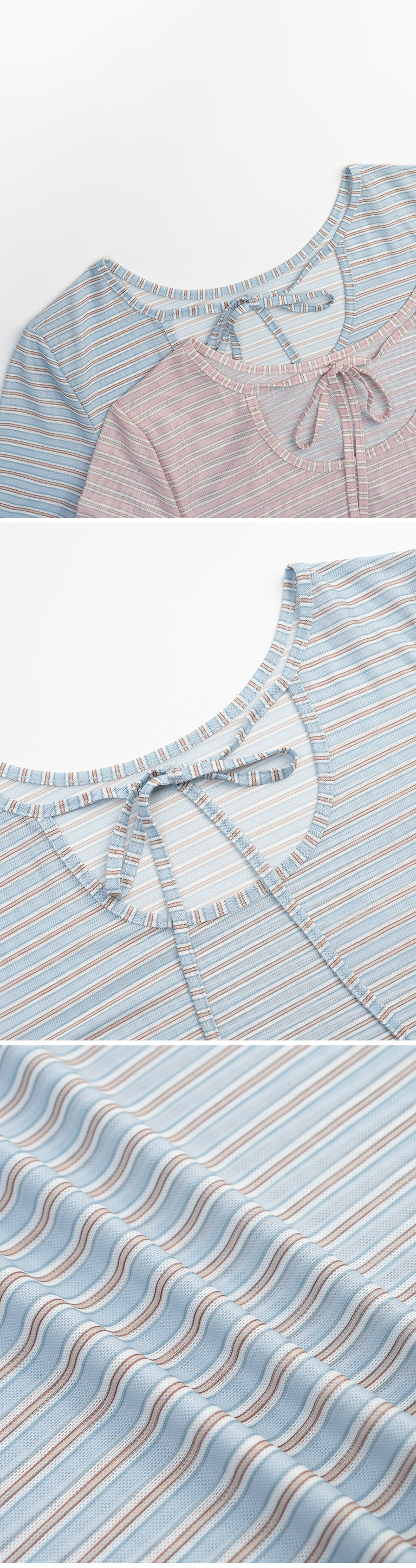 2WAYストライプシアートップス 2色展開