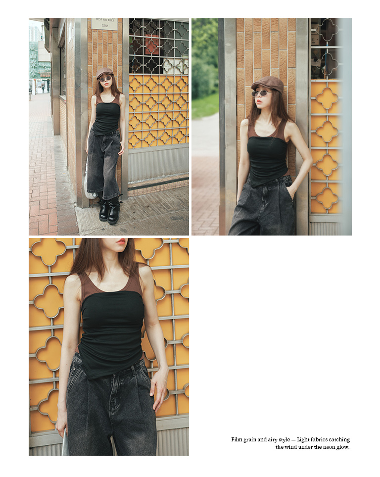 無地フィットクロップドベスト 8色展開
