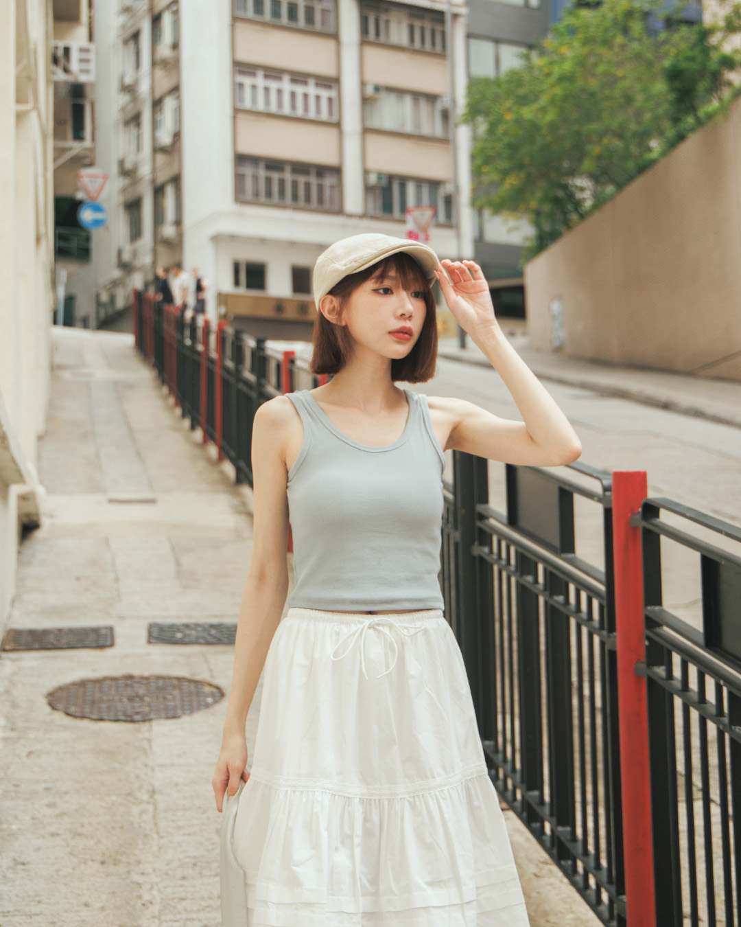 無地フィットクロップドベスト 8色展開