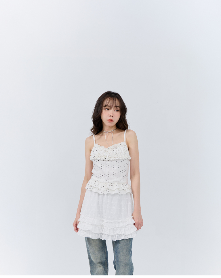 ドット2点セットトップス　2色展開